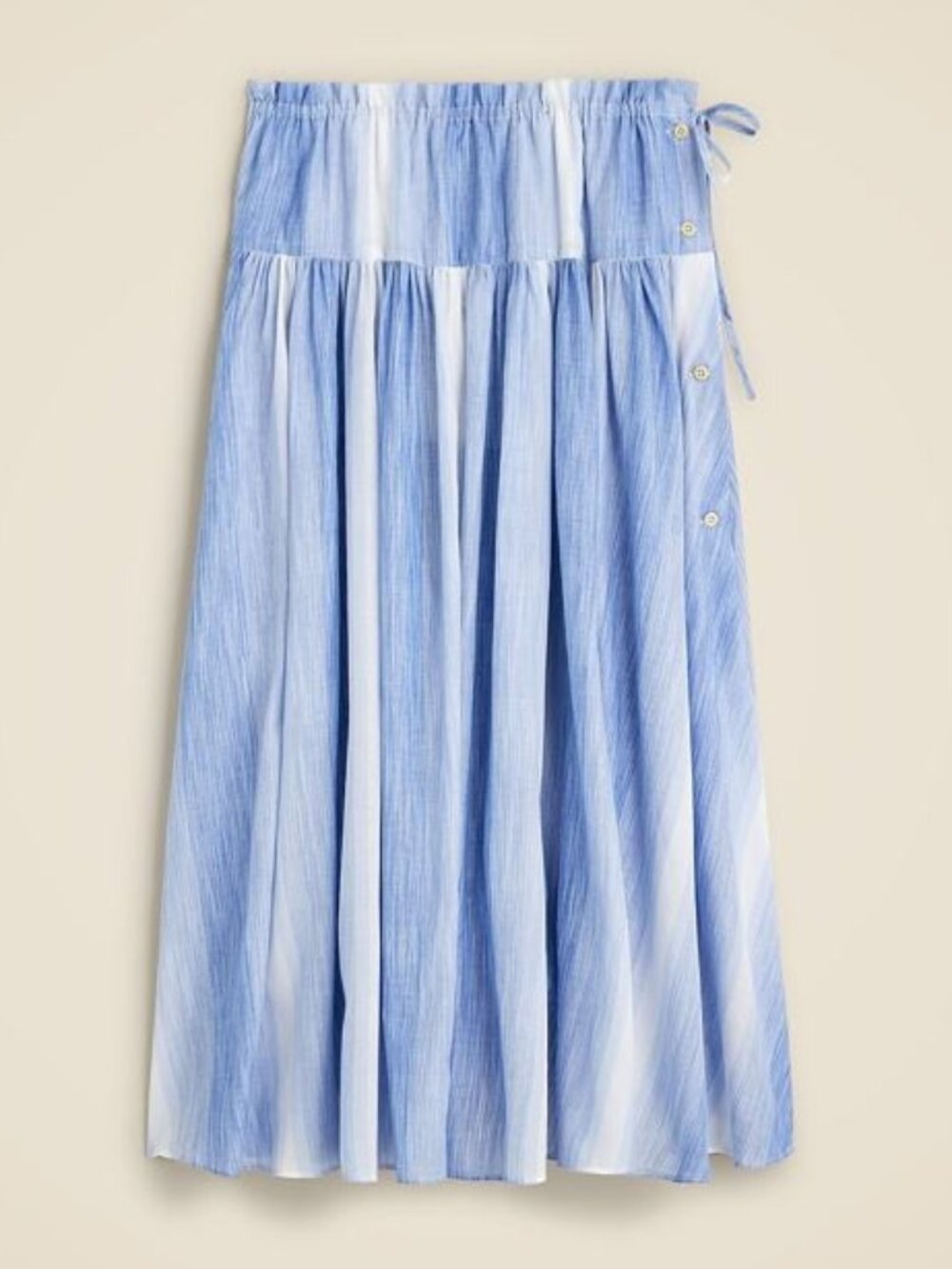 NWT Maryam Nassir Zadeh J. Crew Ombré Stripe Side Tie Skirt Size 2X